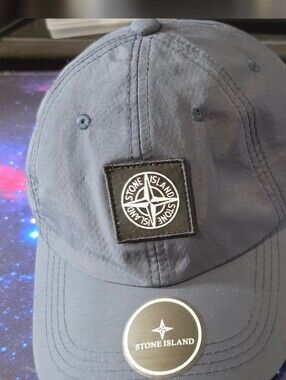 Stone Island Navy Blue Logo Patch Cap